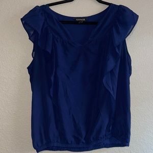 Express Women’s Navy Blue Blouse Shirt Top Size Large